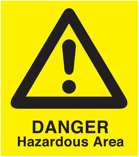Danger Hazardous Area Safety Warning A Board Seton