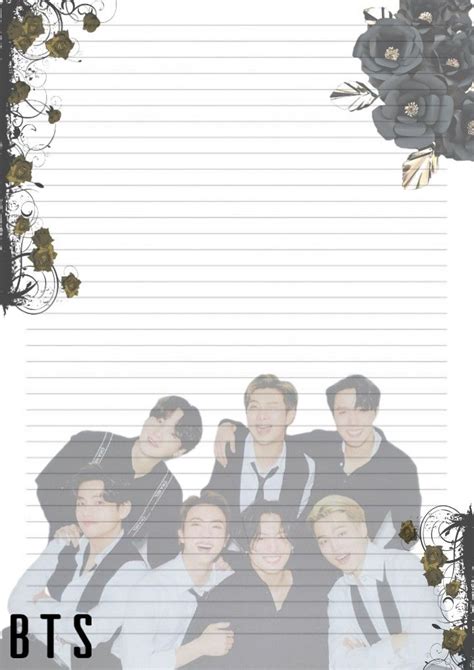 Bts Aesthetic Printable Paper Page BA