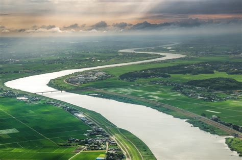 Japan River Nature Landscape Aerial View Wallpapers Hd Desktop