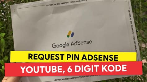 TIPS BAGI PEMULA Cara Request PIN Google AdSense YouTube Terbaru How