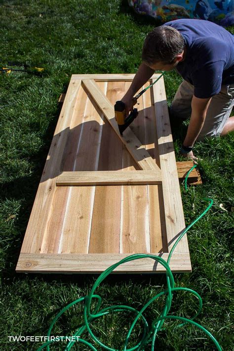 How To Build A Shed Door From Plywood And Cedar