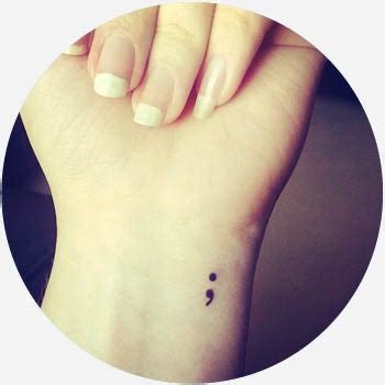 In the english language, the semicolon indicates that the writer could have ended the story or thought with a period and called it finished. semicolon tattoo - Dictionary.com