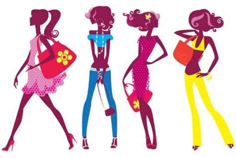 Free Cartoon Fashion Girls Vector 07 Titanui