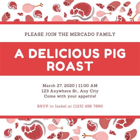Customize 46 Pig Roast Invitation Templates Online Canva