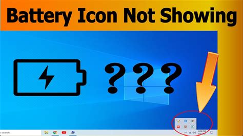 Battery Icon Not Showing On Taskbar Battery Icon Missing Youtube