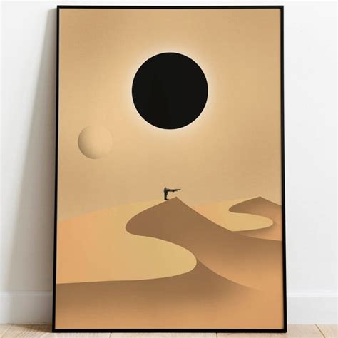 Desert Poster Original Fan Art Arrakis Desert Planet Spice Etsy