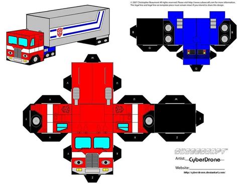 Cubee Prime Truck By Cyberdrone On Deviantart Paper Toys
