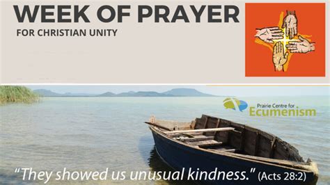 Week Of Prayer For Christian Unity Will Be Celebrated Jan