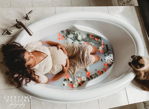 milk bath maternity photo shoot lifetime of clicks photography