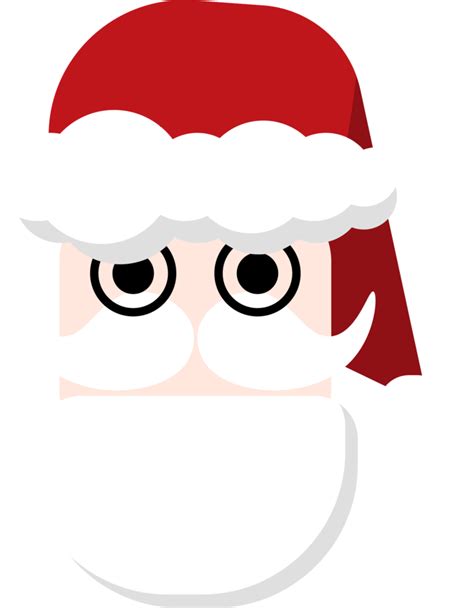 Cute Santa Face Flat Style Cartoon Santa Claus At Christmas 13214190 Png