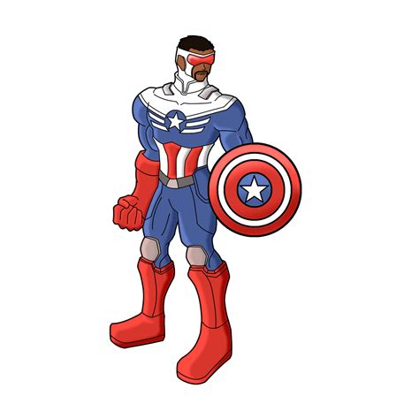 Captain America Sam Wilson Fan Art By Sharkblast10 On Deviantart
