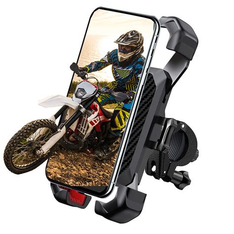 Motorcycle Phone Mount Auto Lock 100mph Military Anti Shake Bike Phone