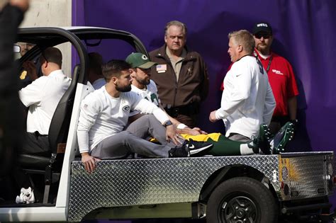 Aaron Rodgers Carted Off Field Ap Photo