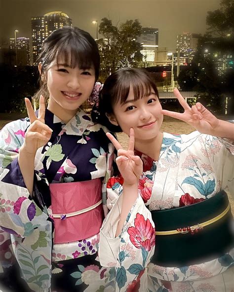 Rev From Dvl 🌸fan Account🌸 On Instagram 橋本環奈cと浜辺美波c、最強コンビかもっ！🥰 カンナとミナミ 👘🎐 橋本環奈 ＊ 浜辺美波