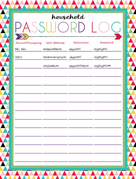 Free Printable Password Log Printable Password Log Free Printable