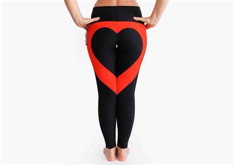 Heart Yoga Pants Love Leggings Heart Shape Leggings