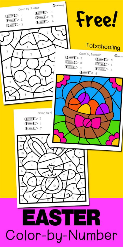 Color By Number Easter Printables