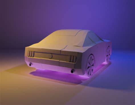Stl File Ford Mustang Low Poly Print In Place・3d Print Design To