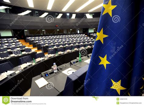 Europeisk Parlament Arkivfoto Bild Av Arbete Flagga 40921916