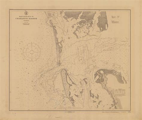 Charlotte Harbor Florida Historical Map 1912 Nautical Chart Prints