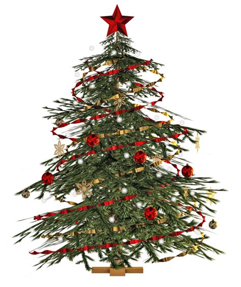 Decorated Christmas Fir Tree Png Png Mart