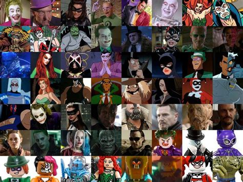 Batman Cinematic Villains Villain Batman Picture Collage