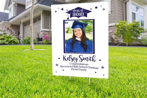 Class Of 2022 Graduation Digital File Only Photo Yard Sign Design