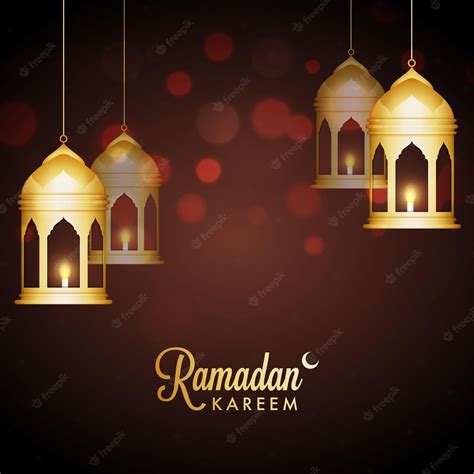 Premium Vector Golden Ramadan Kareem Font With Crescent Moon And