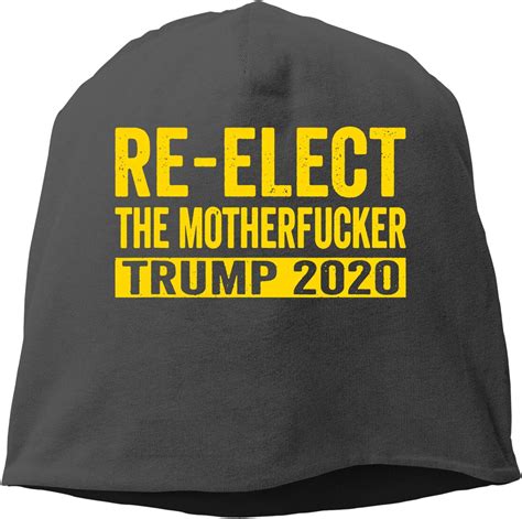 Ervn Trump 2020 Reelect The Motherfucker Fashion Stretchy Knit Cap Hedging Cap Casual Cap Cotton