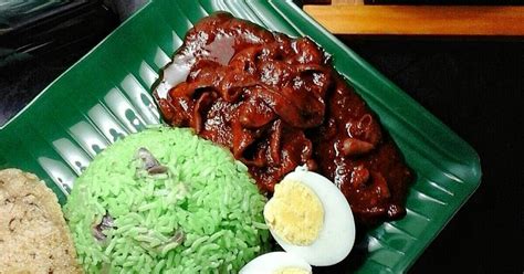 1 1/2 sendok teh garam. Nasi Lemak Pandan