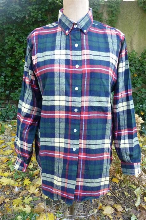 Vintage Ll Bean Flannel Shirt Womens Size 10med By Zoomvintage