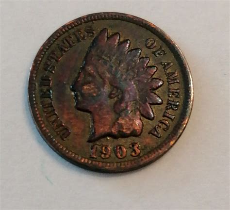 Usa 1 Cent 1903 R Indian Head Ładny Stan Poniatowa Licytacja Na