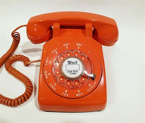 Working Orange Rotary Phone Working Telephone In 2023 Phone Rotary