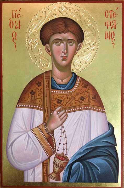 St Stephen Protomartyr And Archdeacon Hand Painted Icon Christian