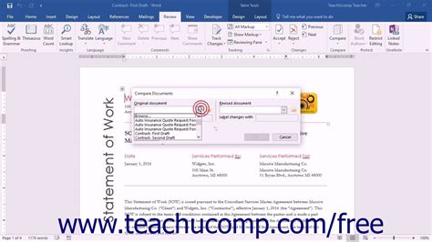 Microsoft Word 2016 Training For Lawyers Using The Compare Feature