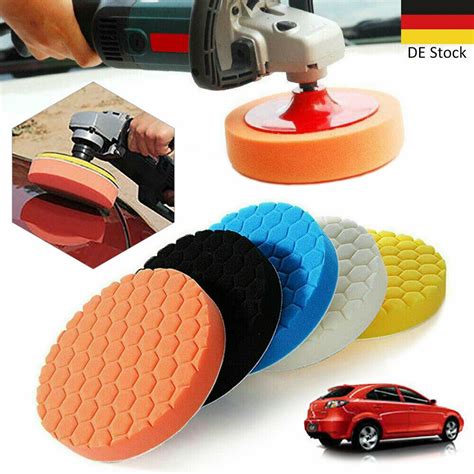 5pcs Polishing Pad Kit For Car Polisher Sponge Buffing Waxing Clean