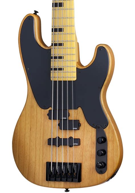 Schecter Model T Session 5 Bass Guitar In Aged Natural Satin