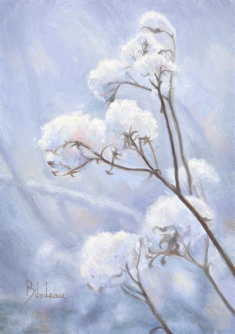 Snow Flowers Painting By Lucie Bilodeau Fine Art America