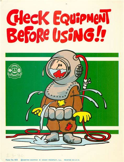 10 fingers, 10 toes 2 eyes 1 nose…safety counts 10 fingers. Vintage Work Safety Poster Sears Workplace Check Equipment ...