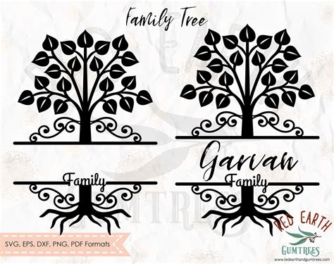 Family tree split monogram frame, family tree wall decal, family tree decal, family tree cricut ...