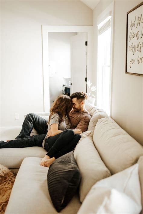 In Home Engagement Session Cozy Engagement Photo Ideas Couples In Home Photo Shoot Comfy