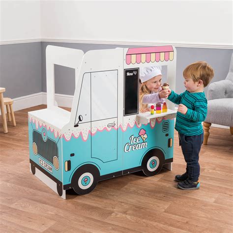 Buy Playhouse Ice Cream Van Wooden Ice Cream Truck Role Play Toy For