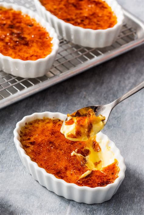 Luscious creme brulee desserts are infused with the telltale little black specks of real vanilla bean. Classic Creme Brulee: An instant-read thermometer comes in handy for perfect Classic Creme ...