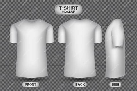 Premium Vector Plain White T Shirt Design With Front Back And Side
