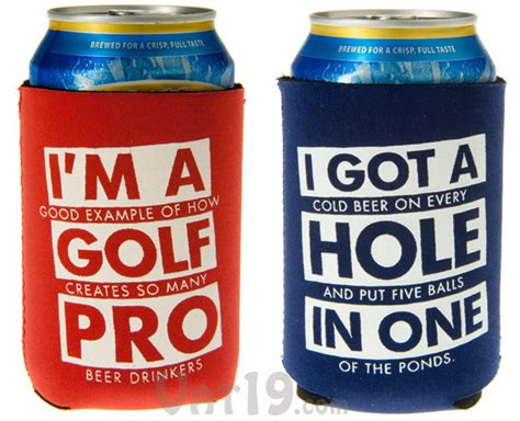 Golf Beer Koozies Dual Meaning Can Coolers