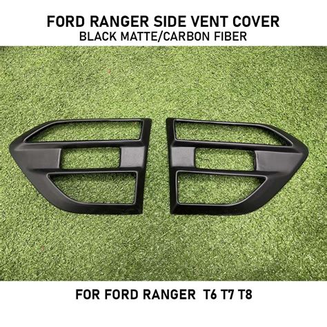 Ford Ranger T6 T7 T8 Side Vent Cover Carbon Fibre Matte Black Ford
