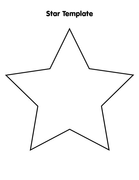 Printable 5 Point Star Template Clip Art Library