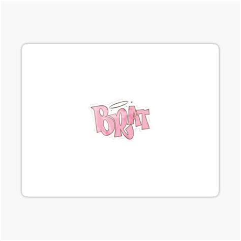 Pink Brat Sticker By Designemark Redbubble