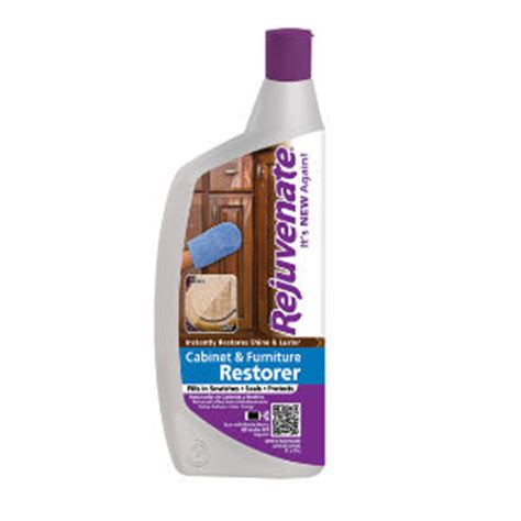 Rejuvenate cabinet & furniture polish and restorerinstantly fills in scratches and restores shine and luster to kitchen cabinets. Rejuvenate CABINET & FURNITURE Restorer 16 fl. oz 473ml ...