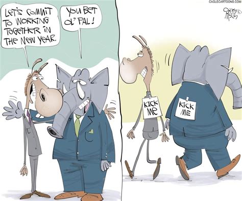 Bipartisan Cooperation Political Cartoons